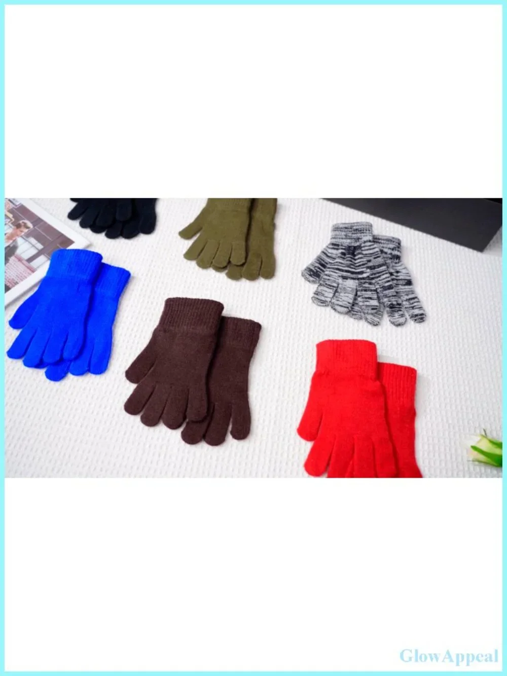 24 Pairs Winter Magic Gloves Stretchy Knit Acrylic Cotton Warm